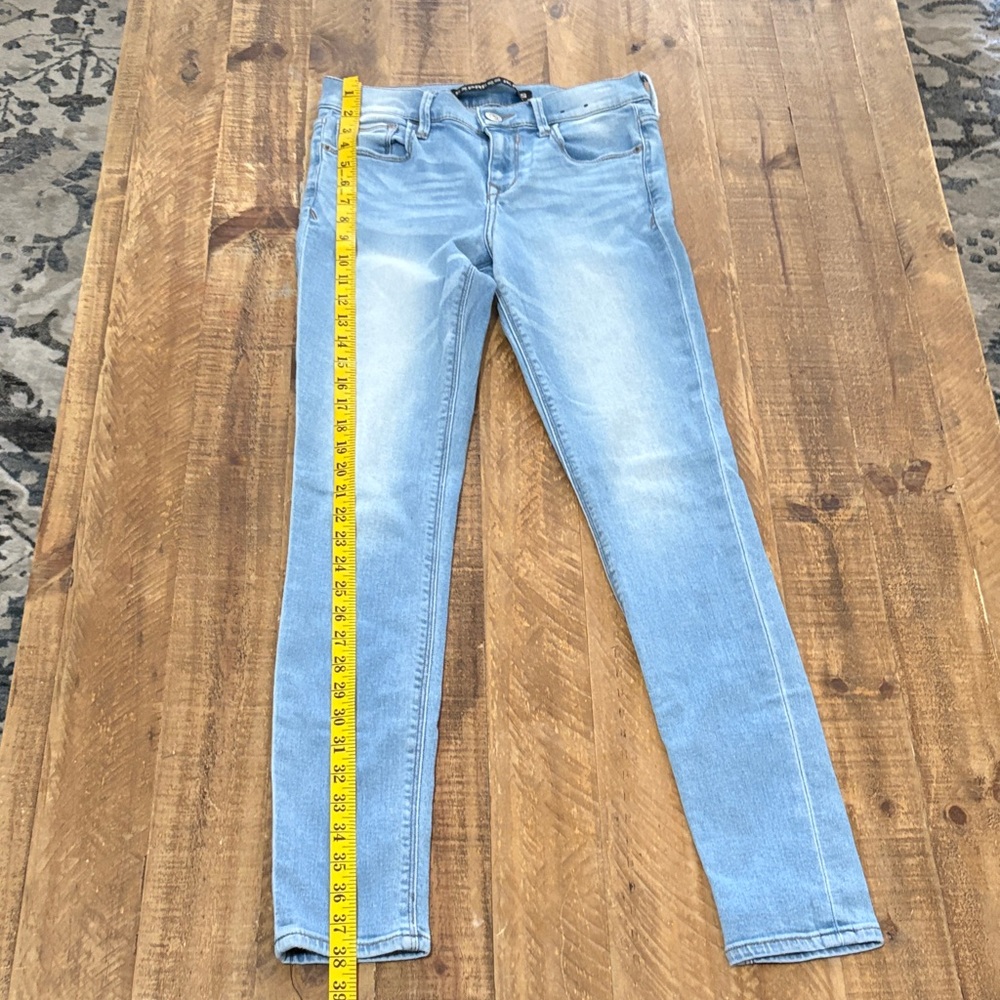 Express Light Blue Women's Leggings Mid Rise Skinny Jeans - Picture 8 of 10